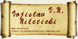 Vojislav Mileticki vizit kartica